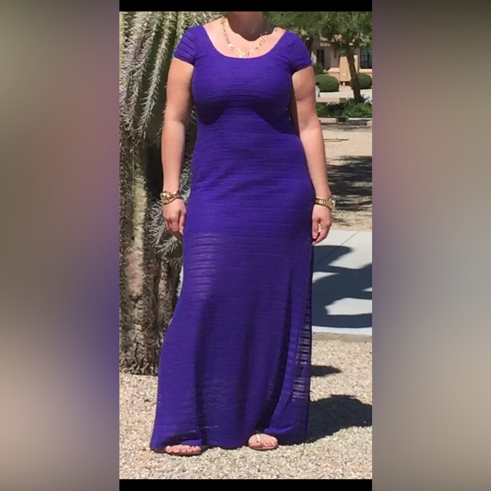 Lilly Pulitzer Scoop Neck Maxi Dress Purple, XS